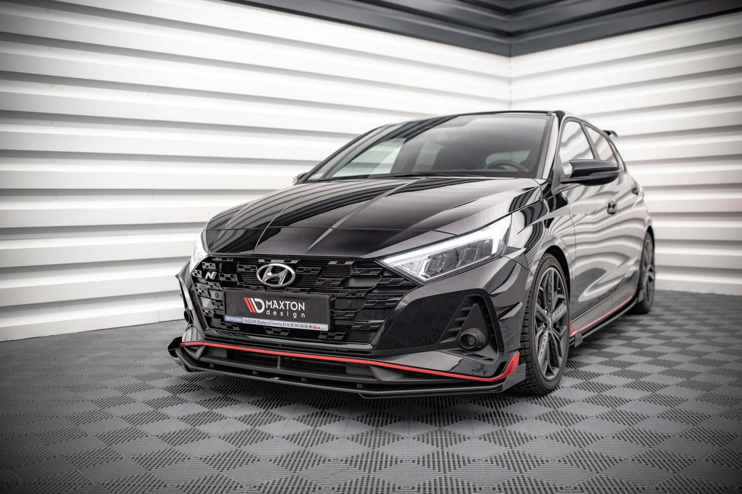 Maxton Design insertii laterale pentru bara fata Hyundai i20 N (2020-2023), negru lac
