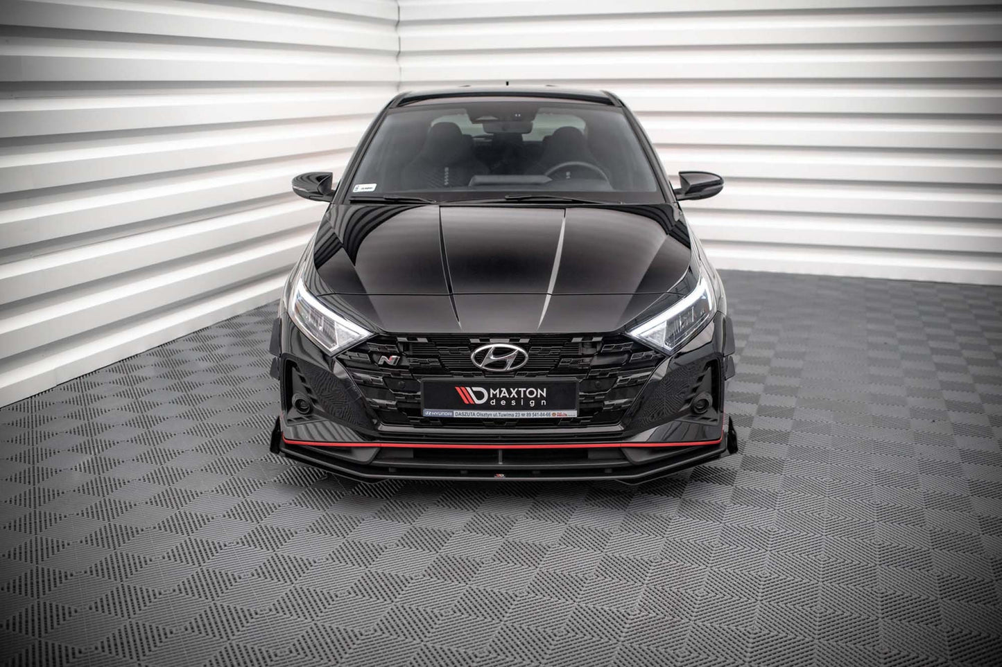 Maxton Design insertii laterale pentru bara fata Hyundai i20 N (2020-2023), negru lac