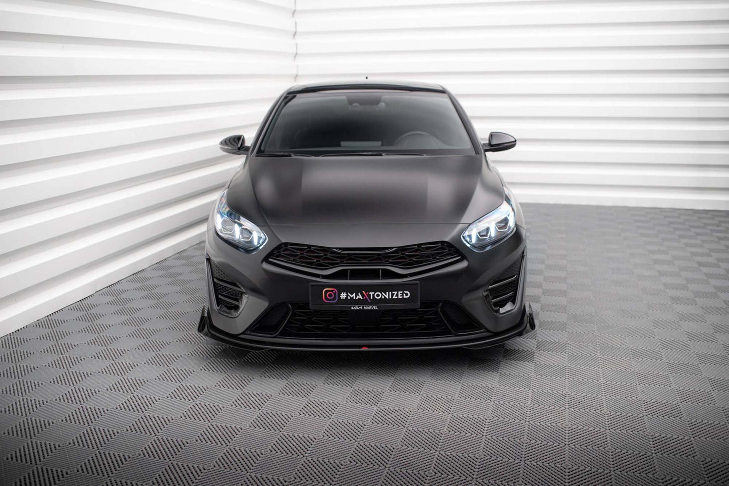 Maxton Design extensii laterale pentru bara față Kia Proceed GT, GT-Line, Ceed GT (2022+), negru lucios