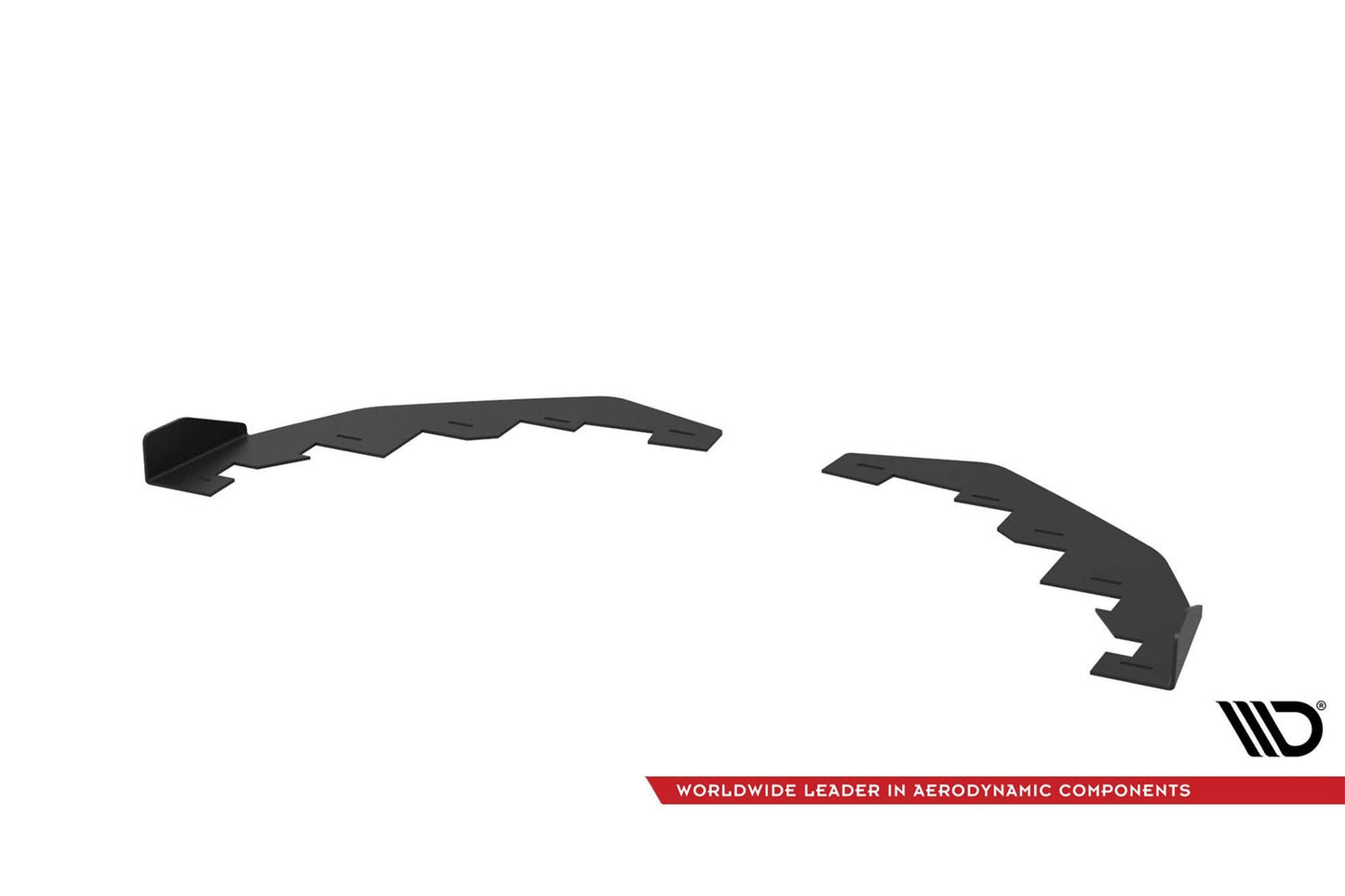 Maxton Design side skirts for the front bumper of the Kia Stinger GT, GT-Line, Standard (2017-2023), black lacquer