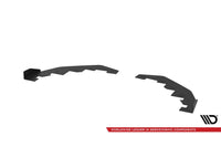 Maxton Design side skirts for the front bumper of the Kia Stinger GT, GT-Line, Standard (2017-2023), black lacquer