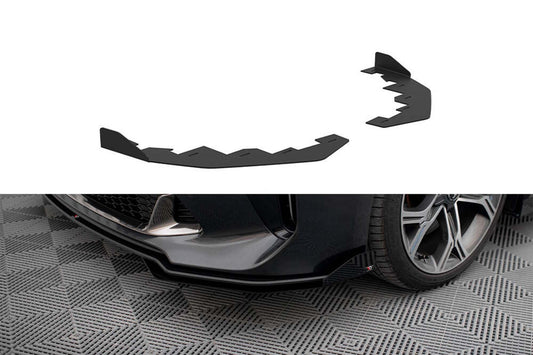 Maxton Design praguri laterale pentru bara fata a Kia Stinger GT, GT-Line, Standard (2017-2023), lac negru