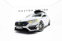 Extensii laterale Maxton Design pentru bara față RS a Skoda Octavia Liftback, break (2020-2024), negru lucios