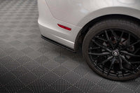 Praguri laterale Maxton Design pentru bara spate a Ford Mustang Mk5 (2009-2014), negru lucios