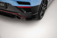 Inserții laterale Maxton Design pentru bara spate a Hyundai Veloster N (2018-2022), negru lac
