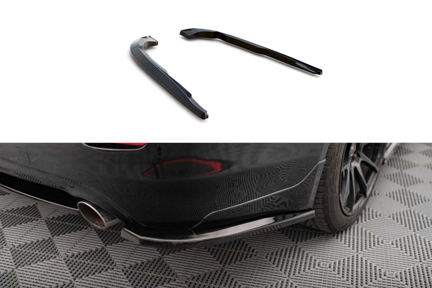Maxton Design praguri pentru bara spate a Infiniti Q50 S Mk1 (2013-2016), culoare carbon