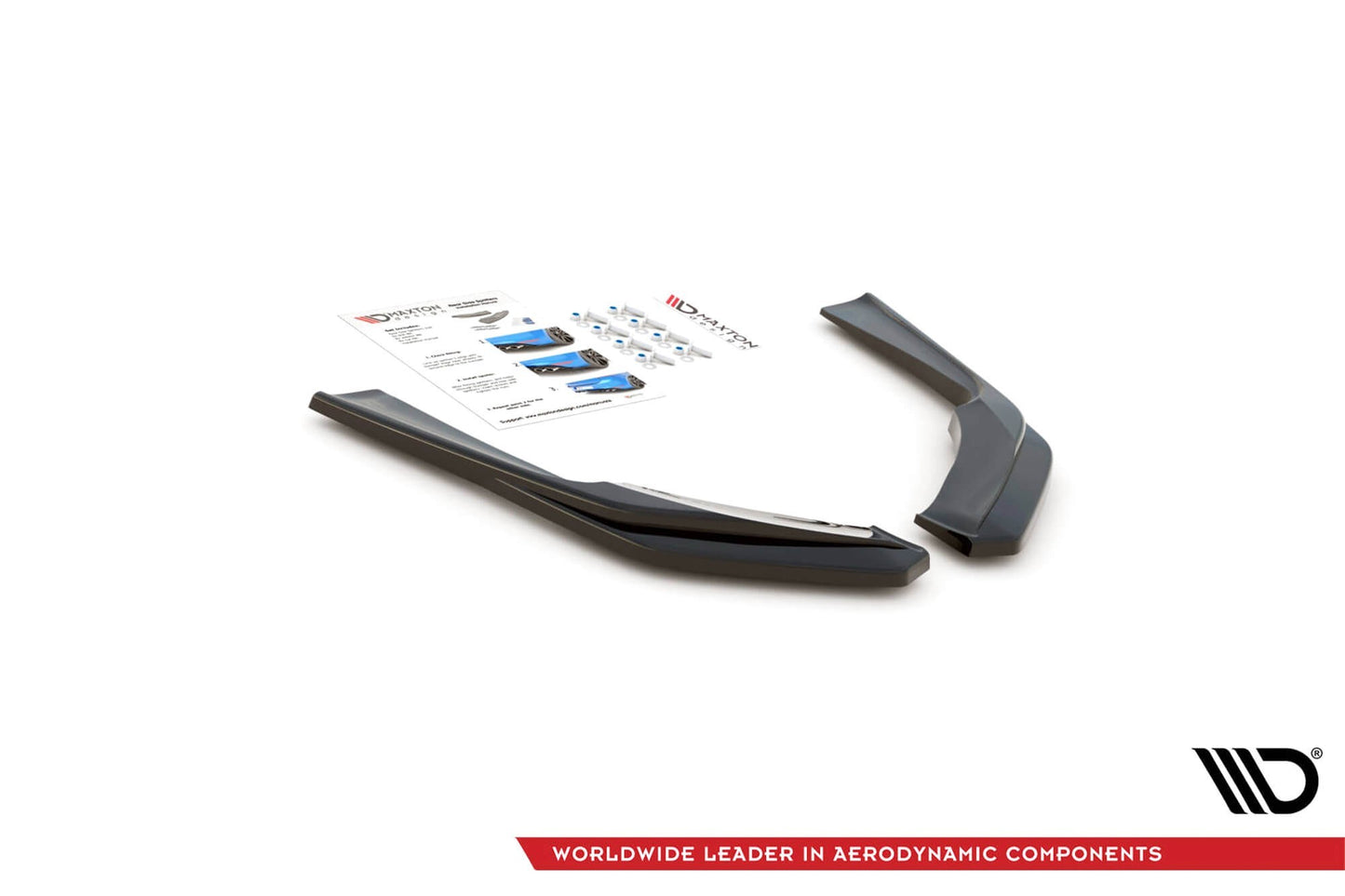 Maxton Design insertii laterale pentru bara spate a Infiniti Q60 S (dupa 2017), culoare carbon