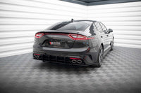 Maxton Design side skirts for Kia Stinger GT-Line (2017-2023) rear bumper, matt black