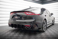 Maxton Design side skirts for Kia Stinger GT-Line (2017-2023) rear bumper, matt black