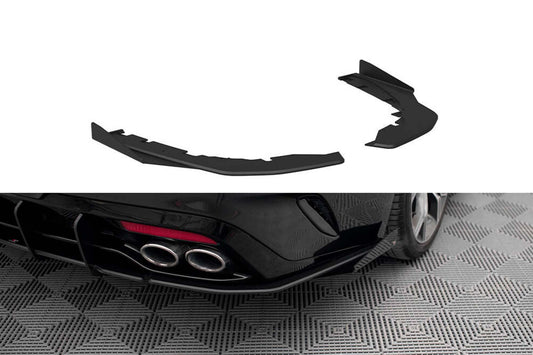 Maxton Design praguri laterale pentru bara spate a Kia Stinger GT-Line (2017-2023), negru mat