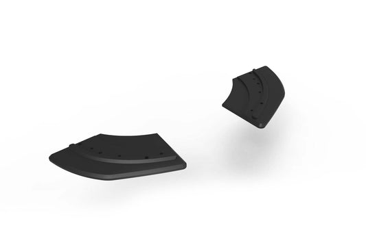 Ornamente laterale Maxton Design pentru bara spate a Volkswagen Scirocco R (2008-2014), negru mat