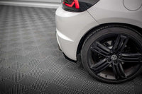 Ornamente laterale Maxton Design pentru bara spate a Volkswagen Scirocco R (2008-2014), negru mat