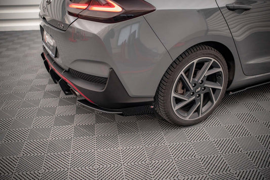 Inserții laterale Maxton Design pentru bara spate a Hyundai i30 Fastback N-Line (2020-), negru lac