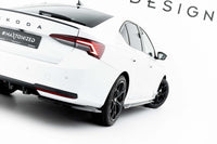 Maxton Design extensii laterale pentru bara spate a Skoda Octavia Sportline Liftback si break (dupa 2024), negru lac