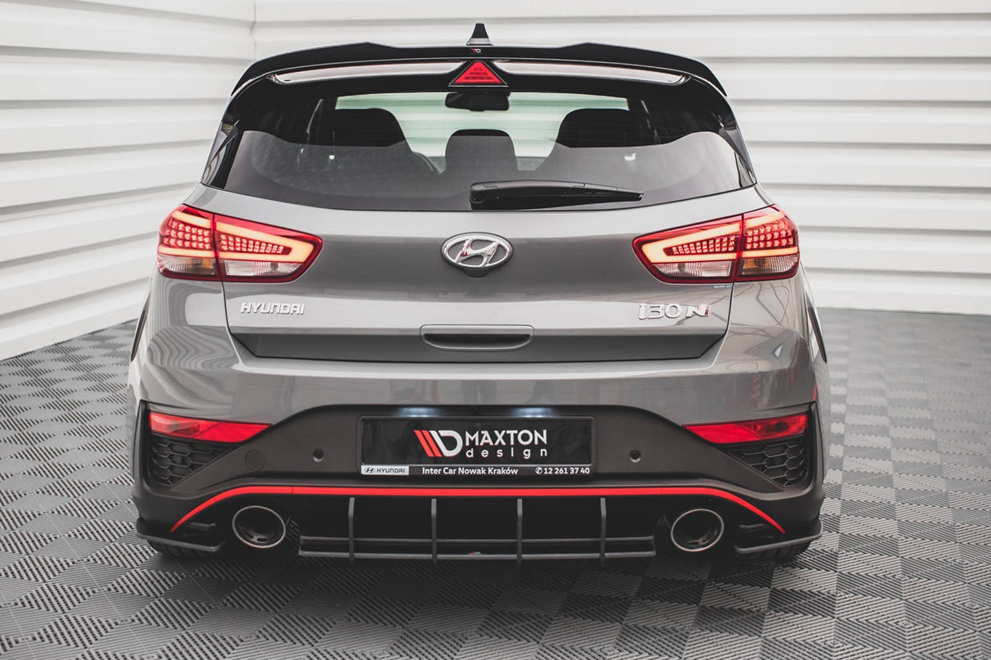 Inserții laterale Maxton Design pentru bara spate N-Line a Hyundai i30 hatchback (2020-), negru mat