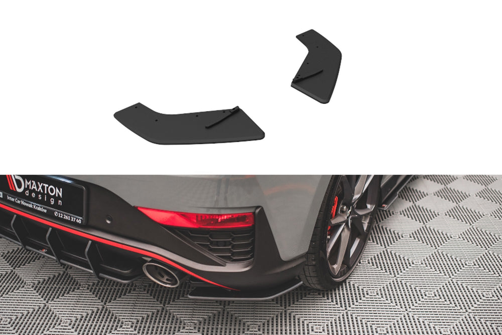Inserții laterale Maxton Design pentru bara spate N-Line a Hyundai i30 hatchback (2020-), negru mat
