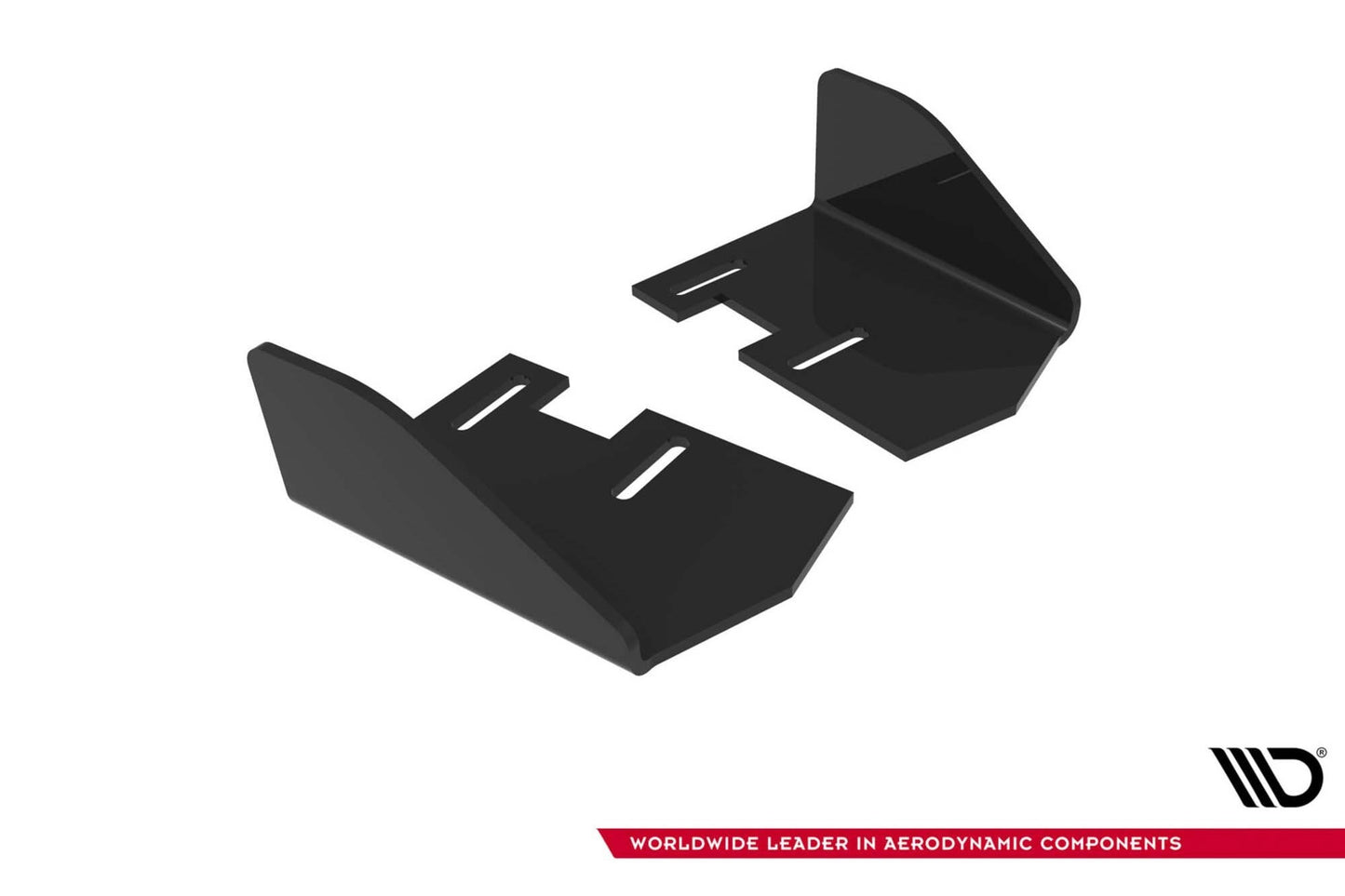 Insertii laterale Maxton Design pentru bara spate ST a Ford Focus (2015-2018), negru lucios