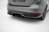 Insertii laterale Maxton Design pentru bara spate ST a Ford Focus (2015-2018), negru lucios