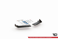 Extensii laterale cu aripioare tip Racing Maxton Design pentru bara spate GR a Toyota Yaris (dupa 2020), negru mat/lucios