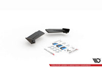 Extensii laterale cu aripioare tip Racing Maxton Design pentru bara spate GR a Toyota Yaris (dupa 2020), negru mat/lucios