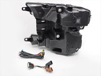 Set faruri LED tuning pentru Ford F150 (2017-2020) cu baza neagra, pentru modelul cu lumini DRL din fabrica, cu semnalizari dinamice, stanga si dreapta