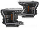 Set faruri tuning cu lumina LED pentru Ford F150 (2017-2020) cu baza neagra, cu semnalizari dinamice, stanga si dreapta