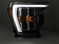 Set faruri LED tuning pentru Ford F150 (2020-2023) cu baza neagra, pentru modelul cu lumini DRL din fabrica, stanga si dreapta