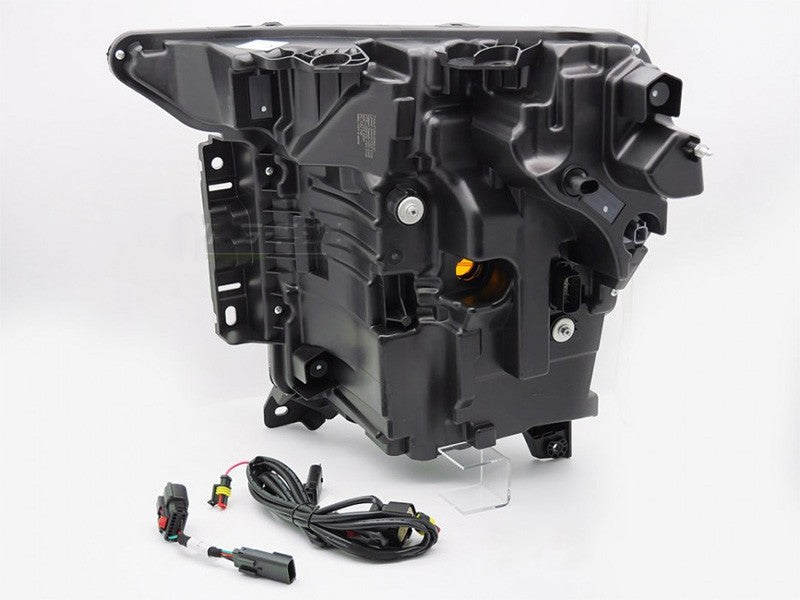 Set faruri LED tuning pentru Ford F150 (2020-2023) cu baza neagra, pentru modelul cu lumini DRL din fabrica, stanga si dreapta