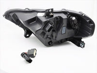 Set faruri LED tuning pentru Ford Mustang (2018-2021), cu baza neagra, cu semnalizari dinamice, lumini DRL RGB pentru modelul cu DRL din fabrica, stanga si dreapta