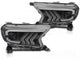 Set faruri tuning LED pentru Ford Ranger (2016-2022), cu baza neagra, pentru modelul cu lumini DRL din fabrica, cu semnalizatoare dinamice, stanga si dreapta