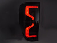 Set stopuri tuning LED pentru Ford Ranger (2011-2018), cu semnalizator dinamic, baza negru-fum, stanga si dreapta