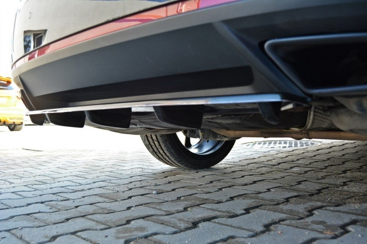 Rear diffuser RS Maxton Design for Skoda Octavia hatchback, station wagon (2013‑2019), carbon look