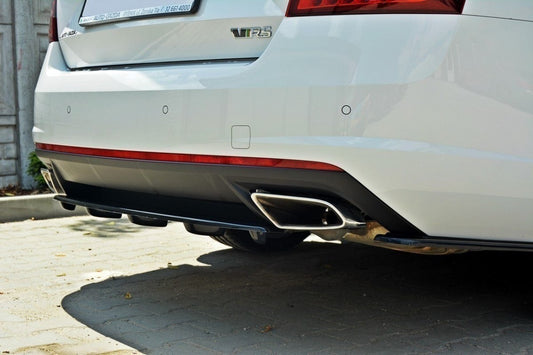 Rear diffuser RS Maxton Design for Skoda Octavia hatchback, station wagon (2013‑2019), carbon look