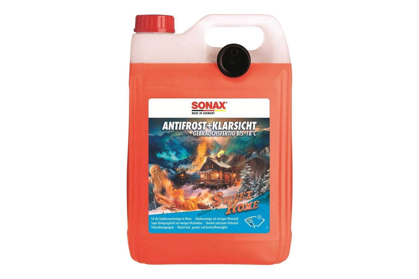 SONAX Sweet Home Soluție de spălare parbriz, gata de utilizare, rezistentă până la -18°C, 5L
